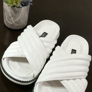 Senso Kylie “genuine leather” slides (white)